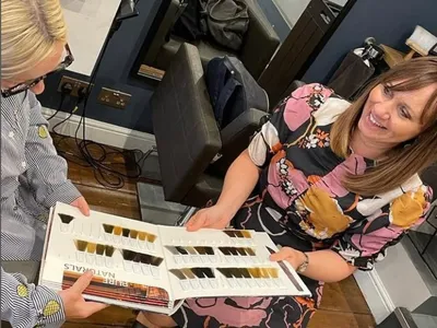 Gemma discussing hair colours
