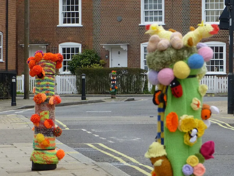 Woollen TV Characters Perk Up Romsey Bollards