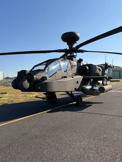 Apache AH Mk.1 attack helicopter exhibit at the Army Flying Museum