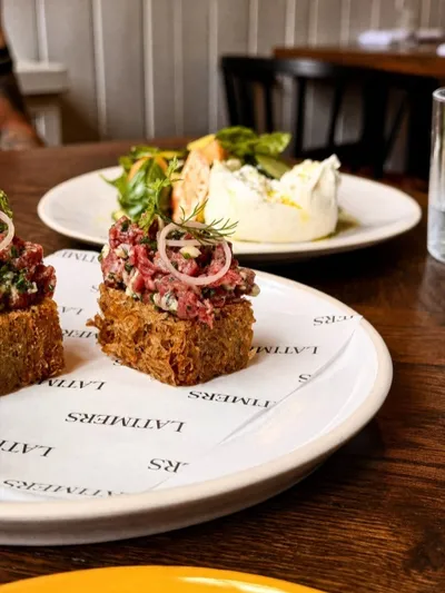 Beef tartare dish served at Latimers restaurant in Romsey