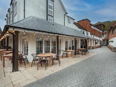 outdoor seating area