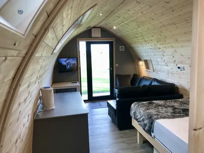 Glamping pod interior