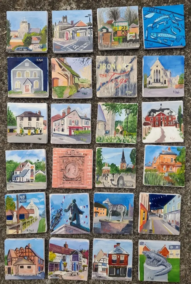 24 miniature paintings of Romsey