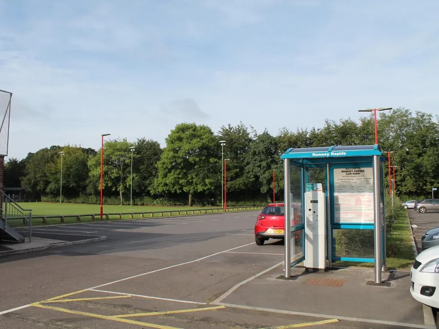 Cars parked at Romsey Rapids Sports Complex car park